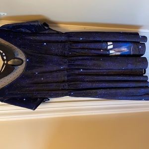 Doctor Who Velvet Galaxy Peter Pan Collar Dress